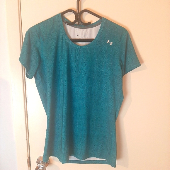 Under armour t-shirt large teal fitted - Picture 1 of 6